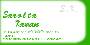 sarolta kaman business card